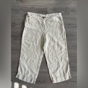 J.jill Capri 100% linen pant